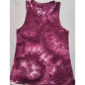 A‎ Core women's maroon/white tie-dye athletic sleeveless workout top sz. S